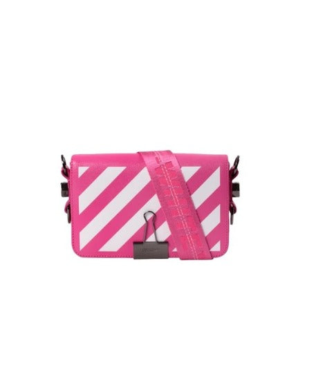 Off-White Binder Clip Bag Diag Mini Fuchsia White