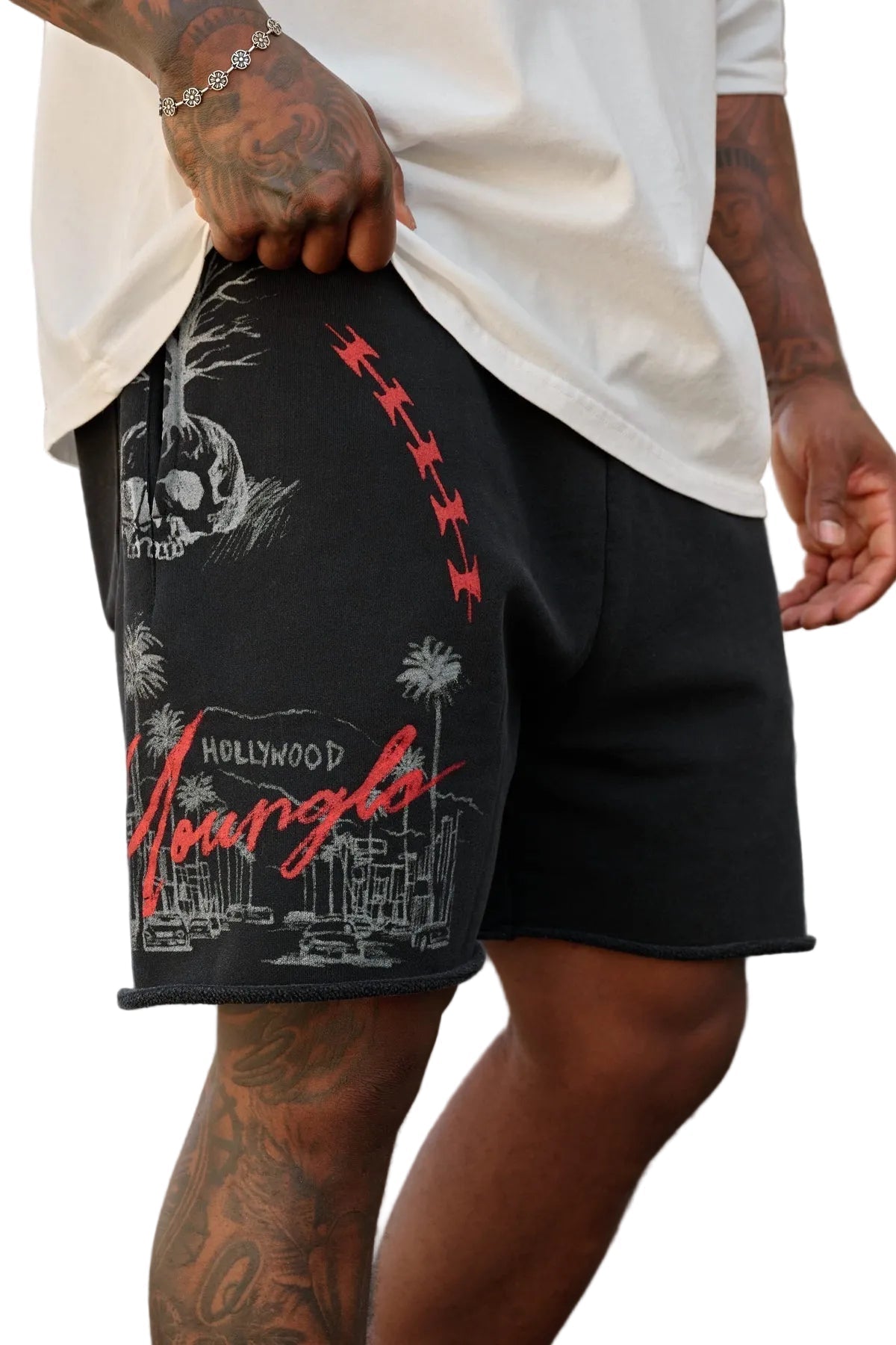 1066 - Sketch Shorts Black Wash - Unmatched Kicks-YOUNG LA