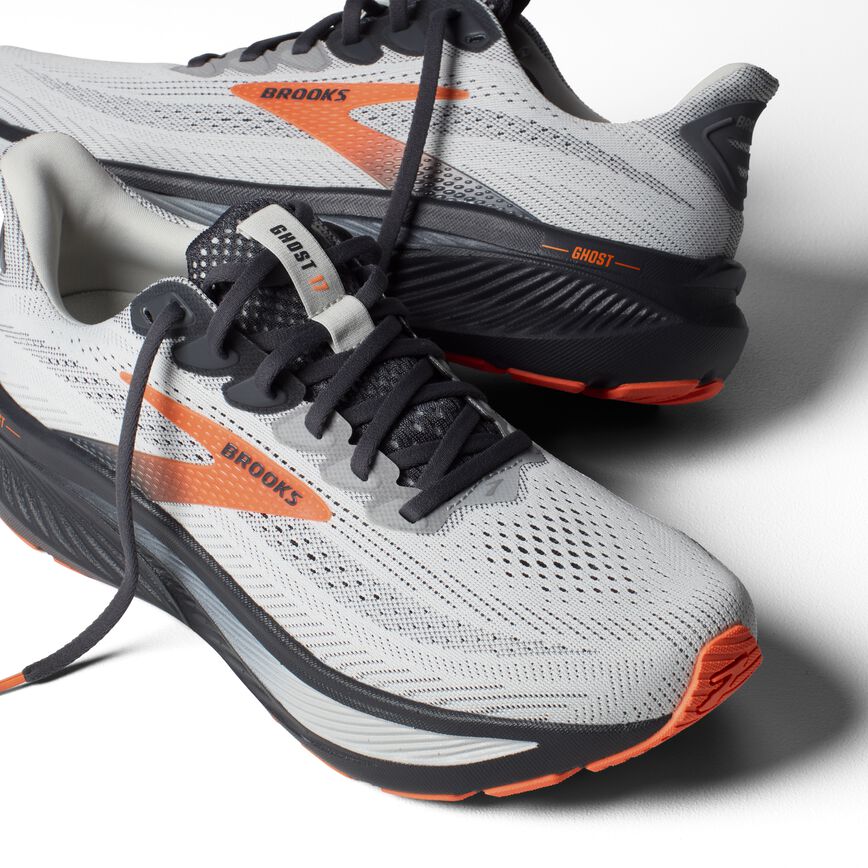 Brooks Ghost 17 Oyster Mushroom/Orange/Ebony