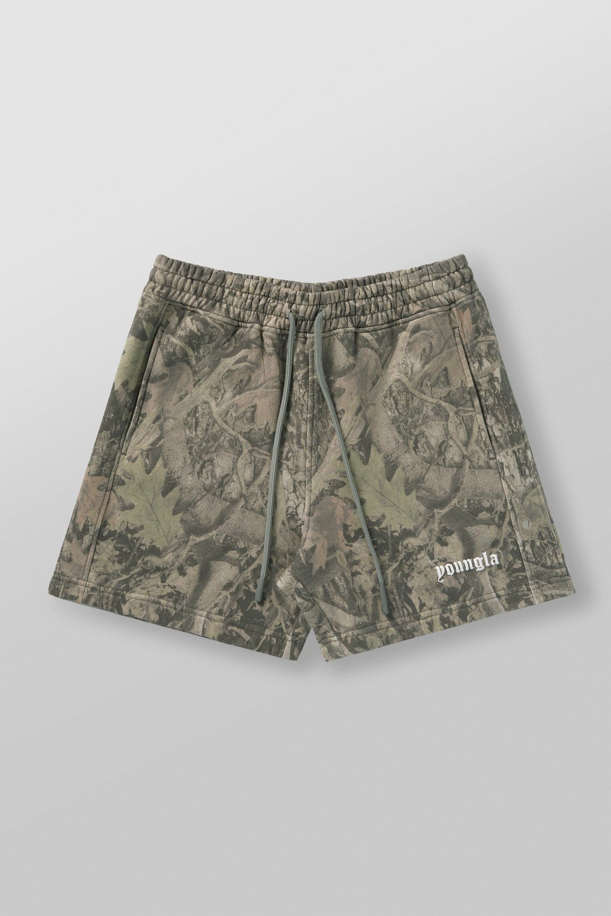 1118 - Tree Camo Cotton Shorts Green Tree Camo - Unmatched Kicks-YOUNG LA