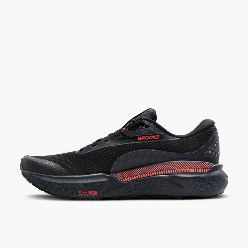 Brooks Adrenaline GTS 24 Weatherized Black/Ebony/Hot Coral (Women's)