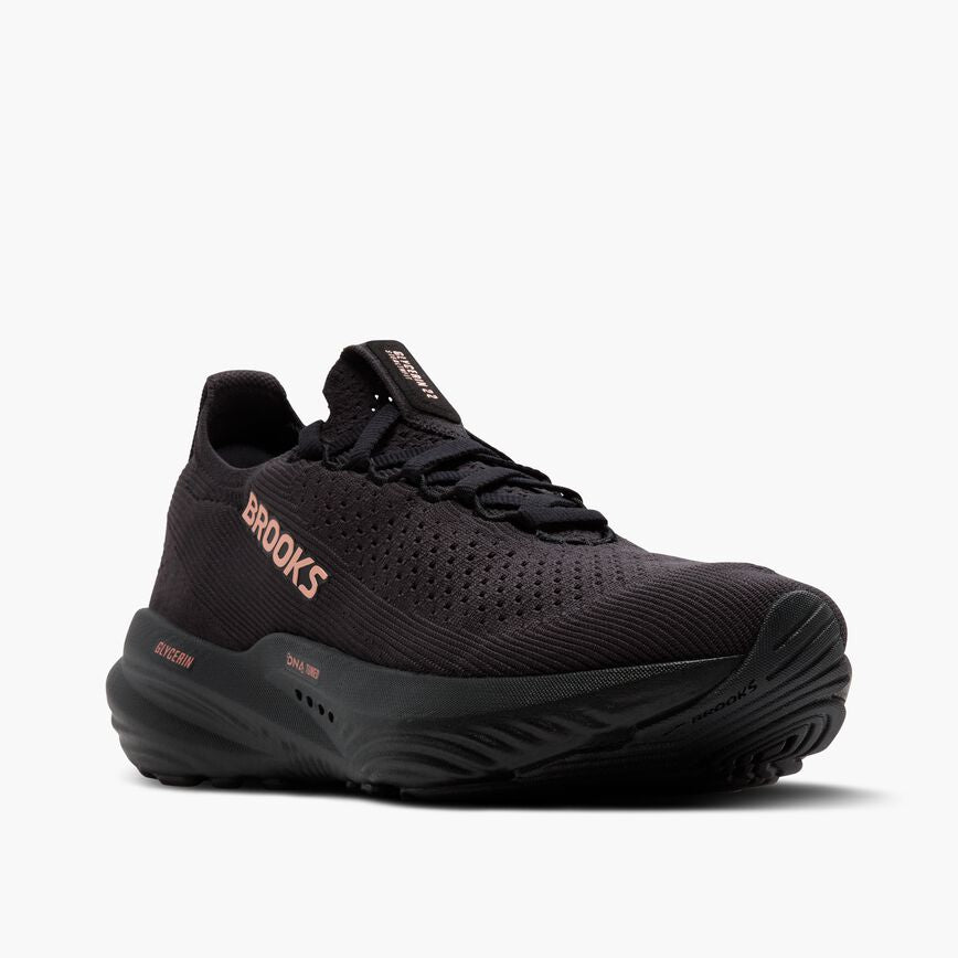 Brooks Glycerin StealthFit 22 Black/Grey/Rose Gold (Women's)