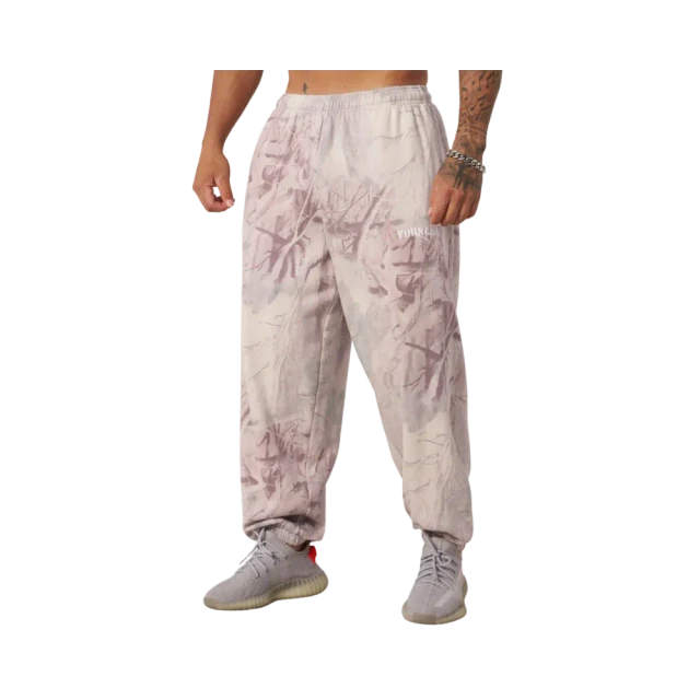 YoungLA Tree Camo Collection Baggy Joggers Desert Tan Tree Camo