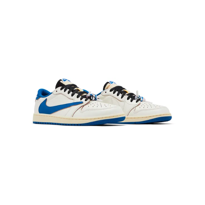 Travis Scott x Fragment Design Air Jordan 1 Retro Low OG SP 'Sail Military Blue'