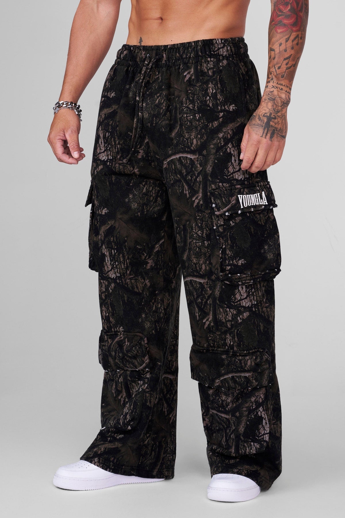 2033 - Heritage Cargo Sweats Dark Tree Camo - Unmatched Kicks-YOUNG LA