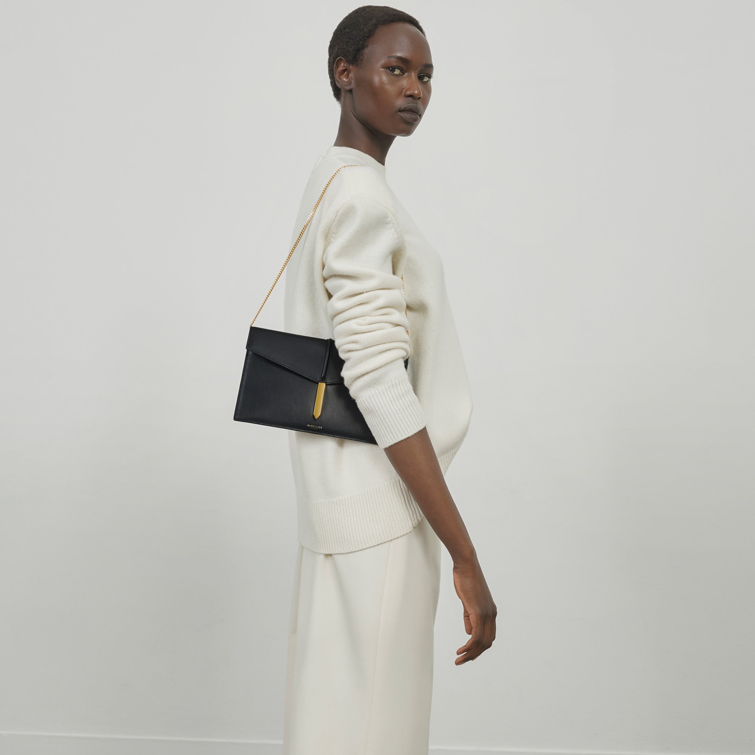 DeMellier The Tokyo Clutch off-white smooth