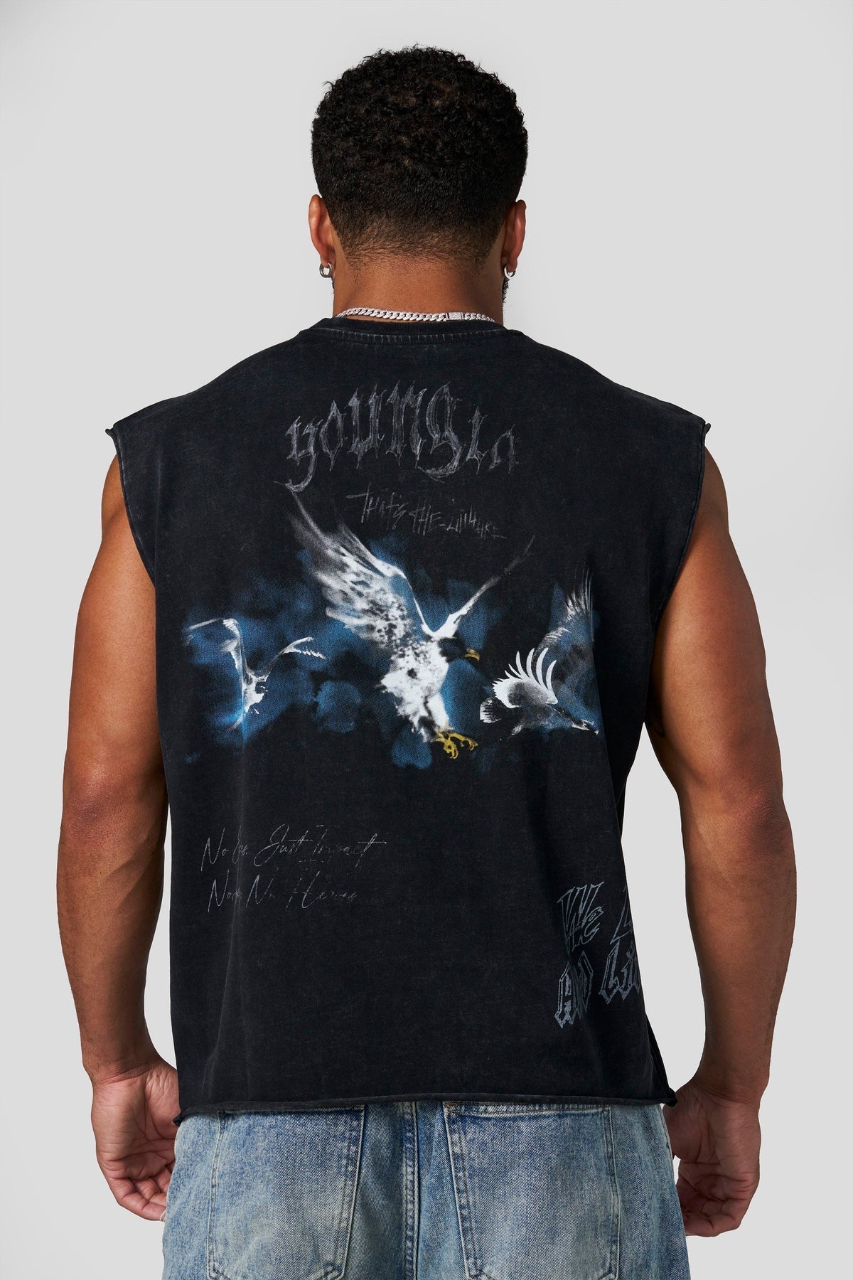 3096 - Eagle Cutoffs Black Wash - Unmatched Kicks-YOUNG LA
