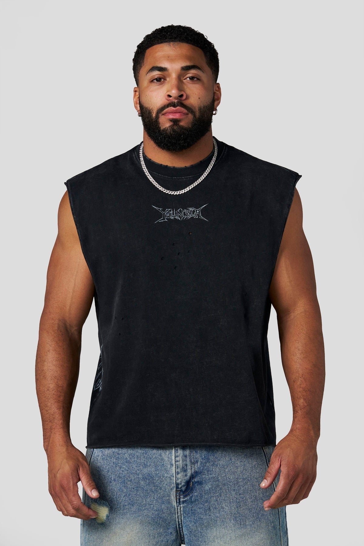 3096 - Eagle Cutoffs Black Wash - Unmatched Kicks-YOUNG LA