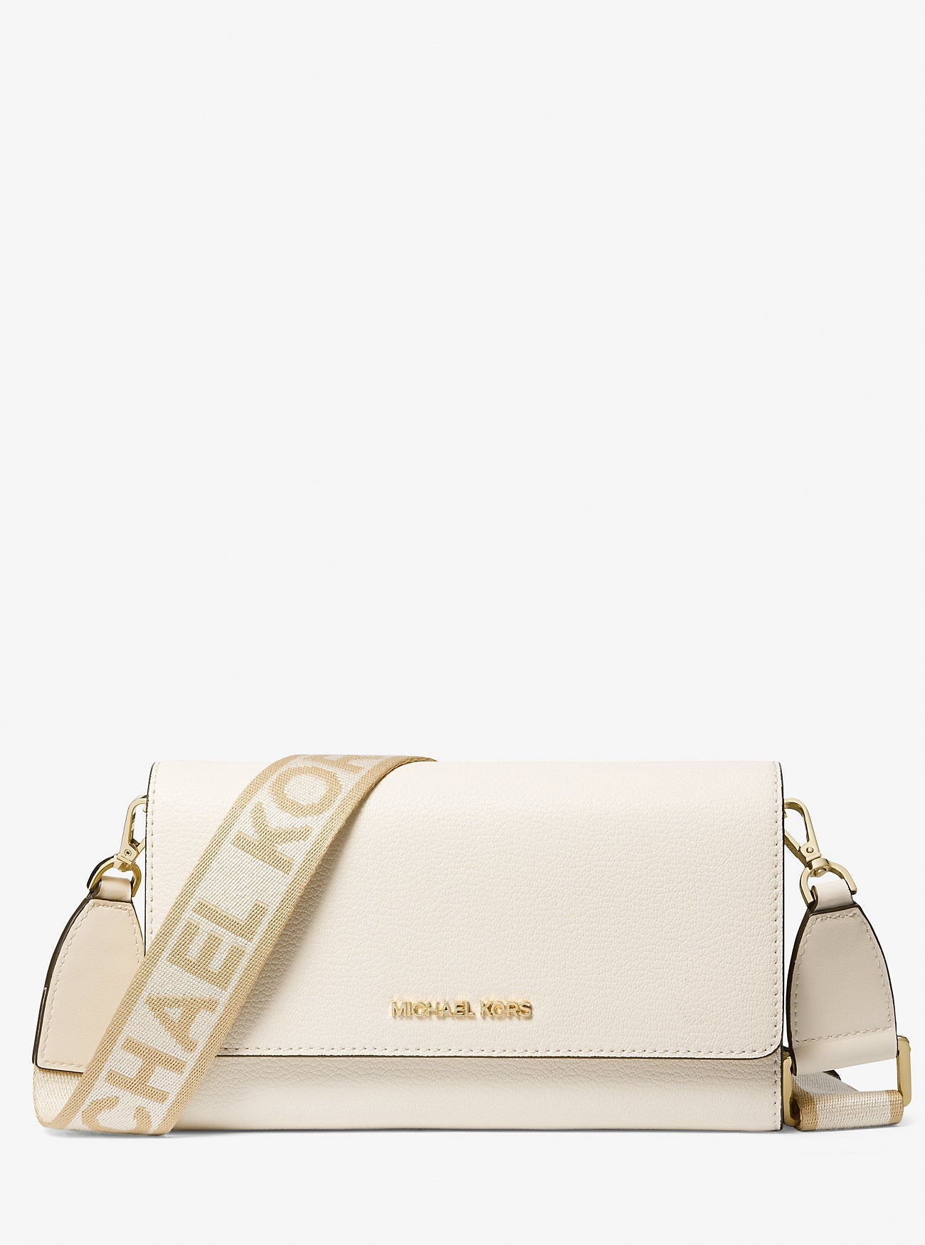 Jet Set Large Leather Crossbody Bag Lt Cream Lt Cream