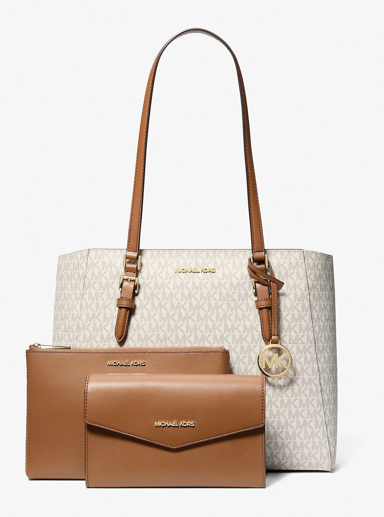 Charlotte Large 3-in-1 Signature Logo Tote Bag Vanilla Vanilla