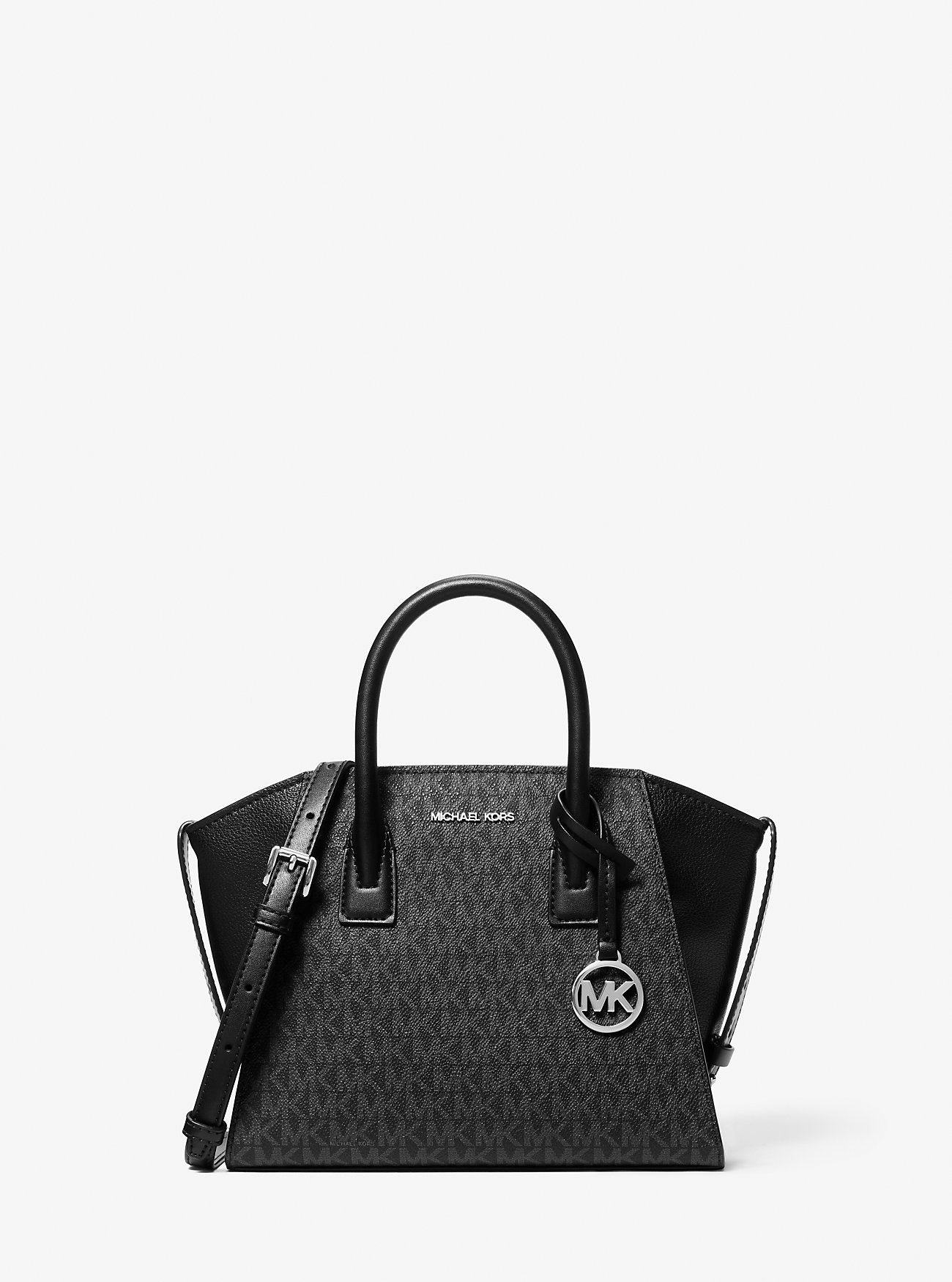 Michael Kors Avril Small Signature Logo Satchel Black