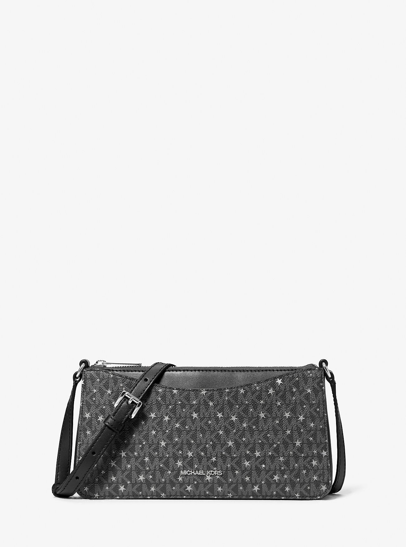 Arden Medium Printed Signature Logo Crossbody Bag Black Black