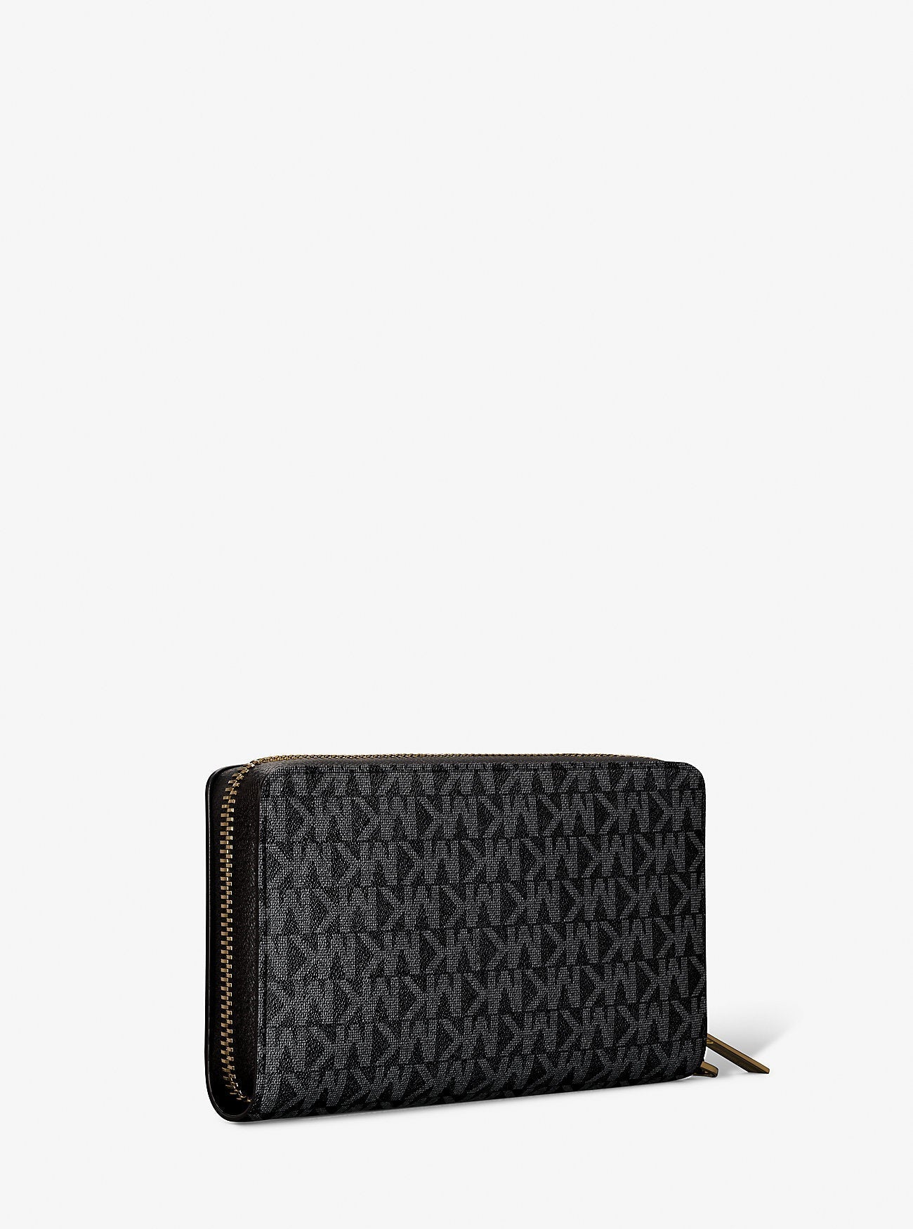 Jet Set Large Signature Logo Smartphone Wallet Black Black