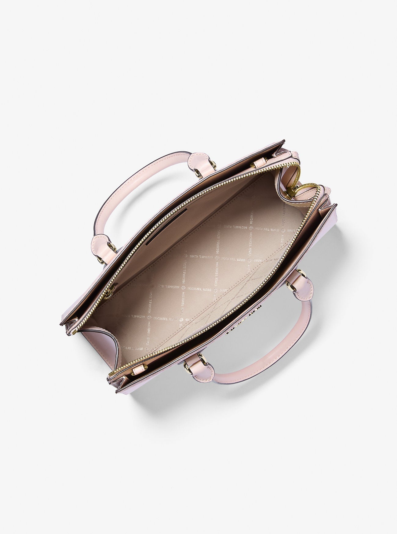 Michael Kors Sheila Medium Heart Embroidered Satchel Powder Blush