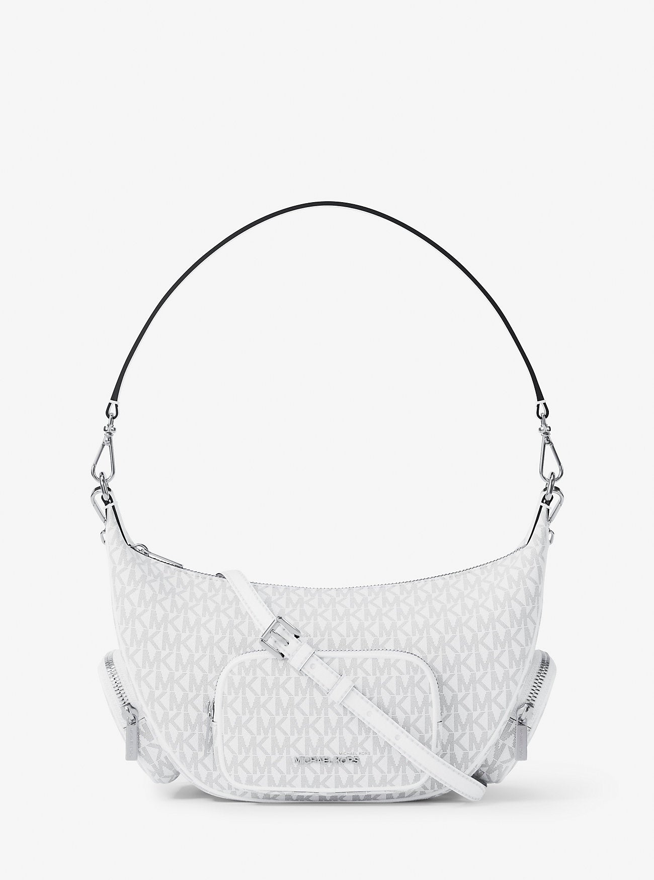 Merritt Medium Signature Logo Convertible Shoulder Bag Optic White Optic White