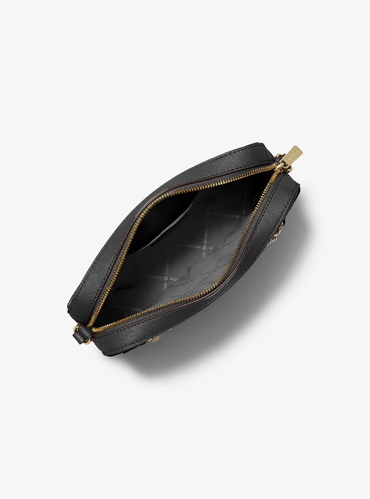 Jet Set Large Saffiano Leather Crossbody Bag Black Black