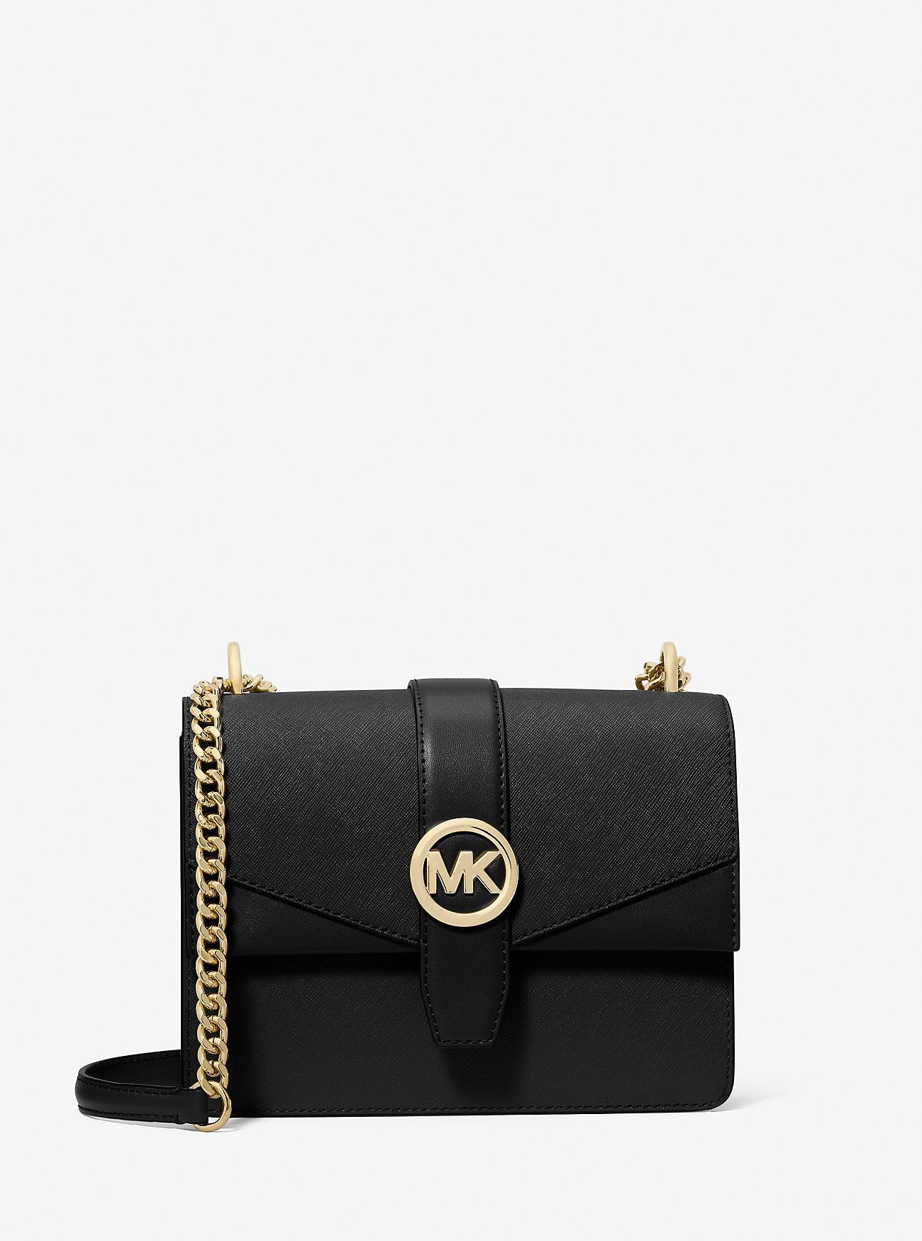 Greenwich Small Saffiano Leather Crossbody Bag Black Black