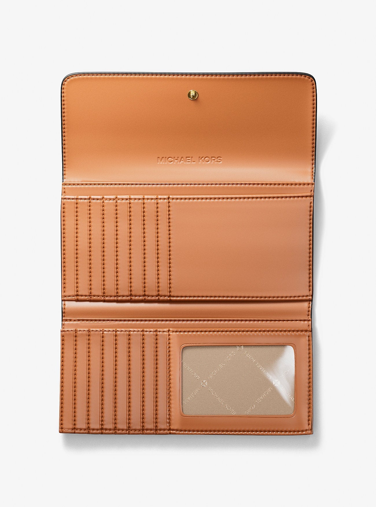Jet Set Large Signature Logo Tri-Fold Wallet Camel Mlt Camel Mlt