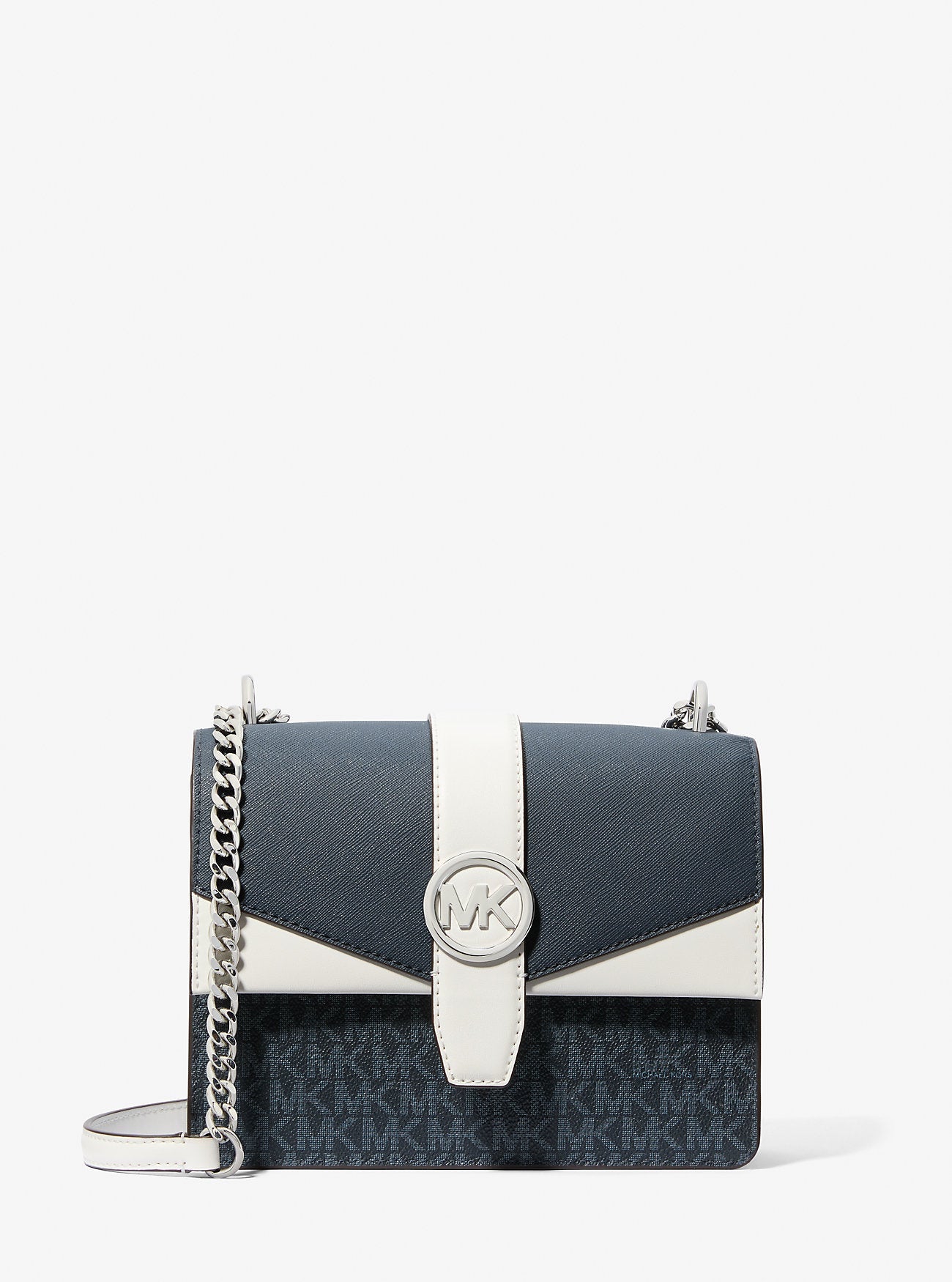 Greenwich Small Color-Block Signature Logo Crossbody Bag Admirl Multi Admirl Multi