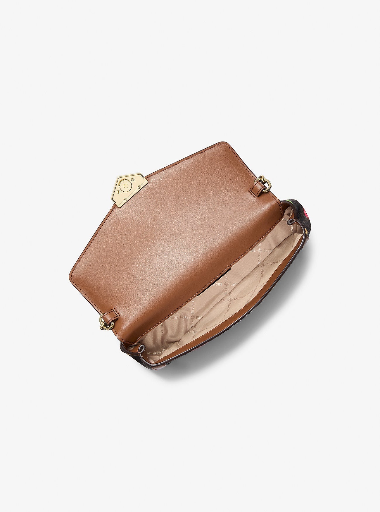 Soho Small Printed Signature Logo Convertible Crossbody Bag Brown Brown