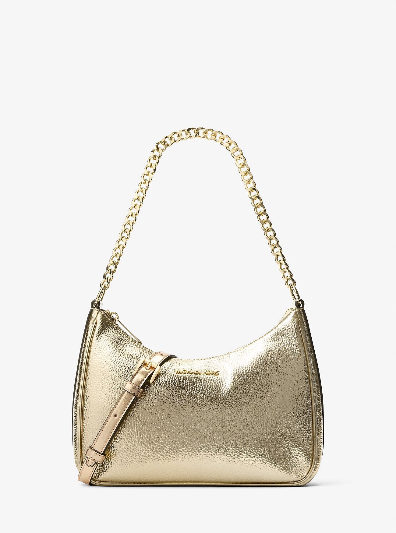 Jet Set Travel Large Metallic Convertible Crossbody Bag Pale Gold Pale Gold