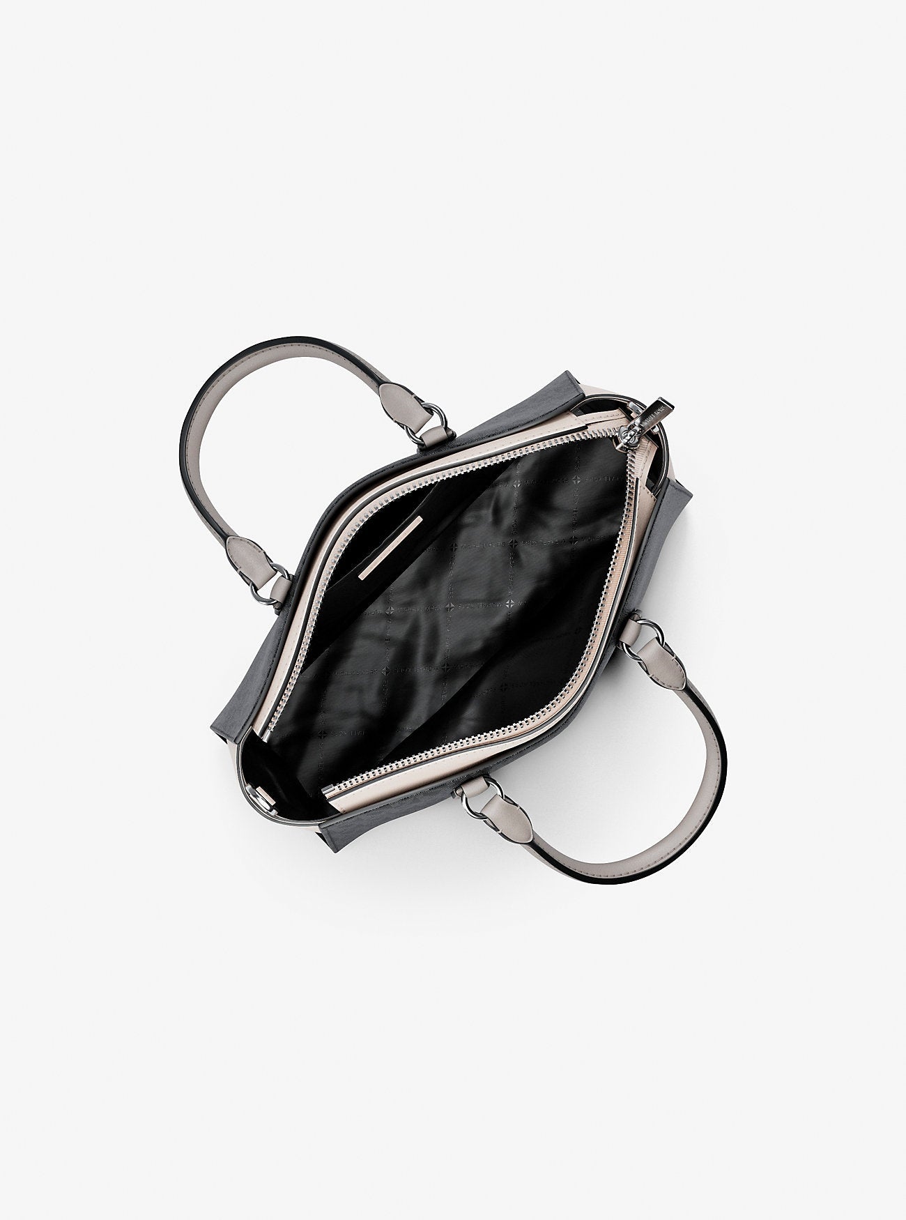 Michael Kors Arden Small Color-Block Signature Logo Messenger Bag Black Combo