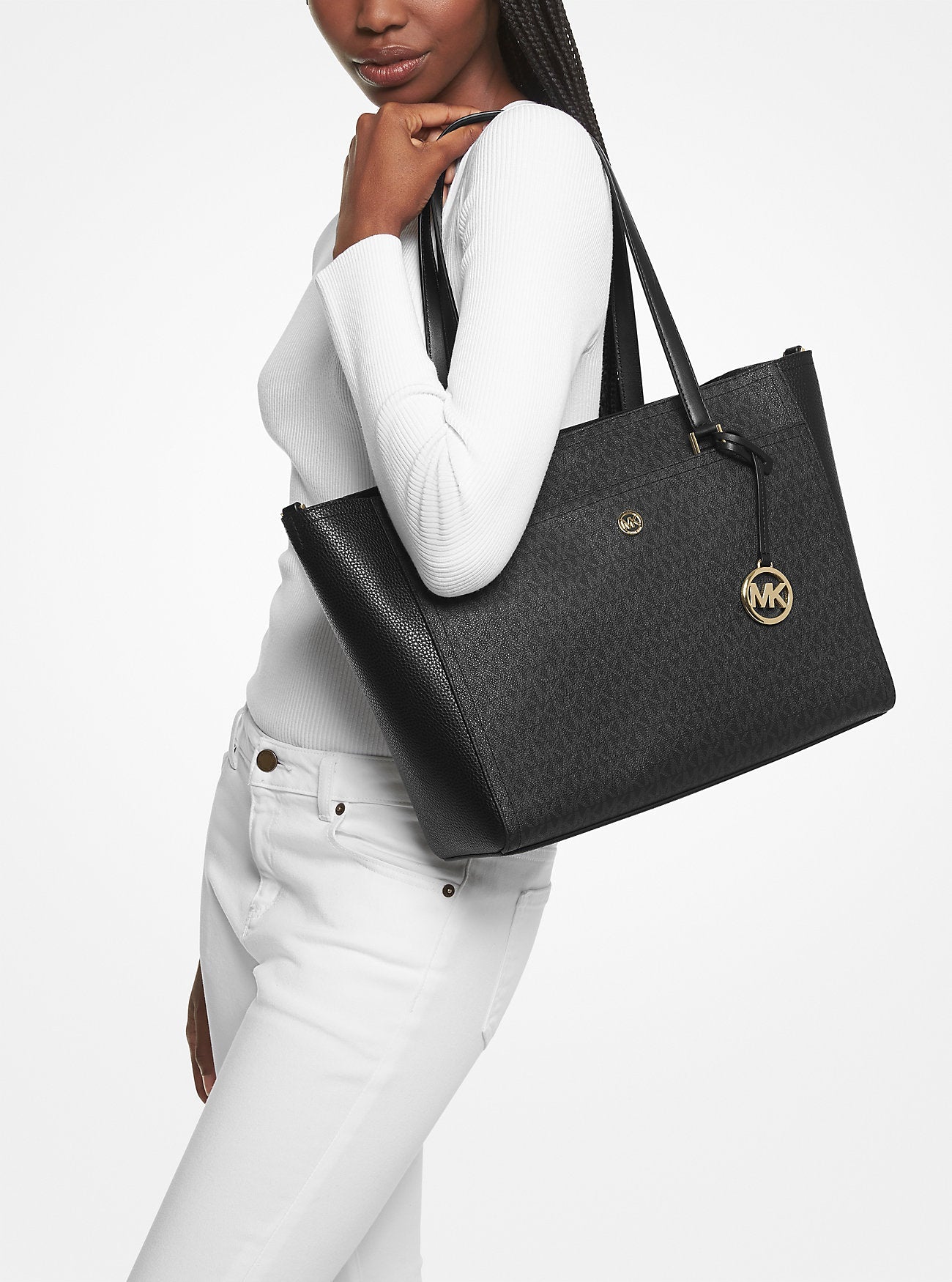 Maisie Large Logo 3-in-1 Tote Bag Black Black