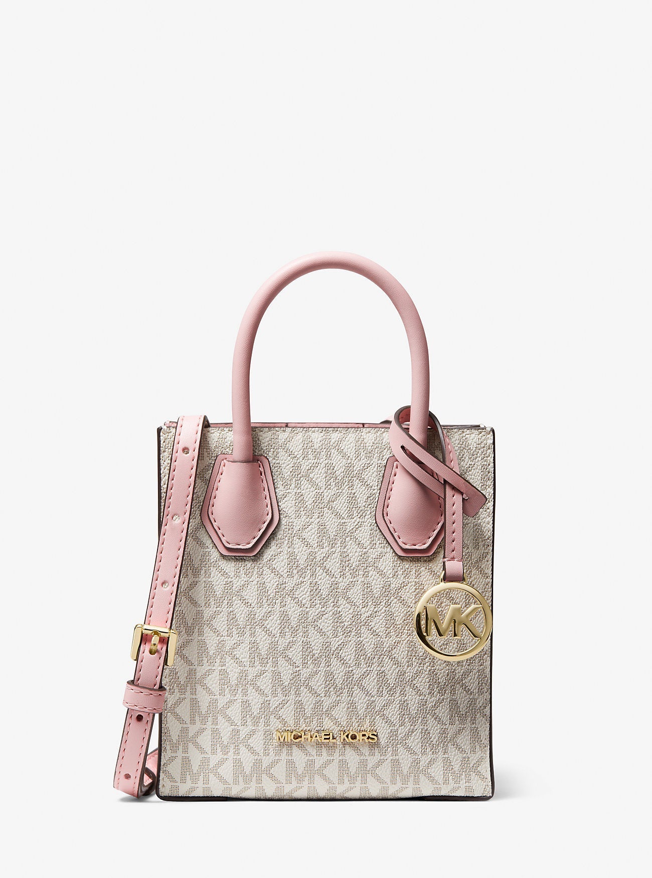 Mercer Extra-Small Logo and Leather Crossbody Bag Pwd Blsh Mlt Pwd Blsh Mlt
