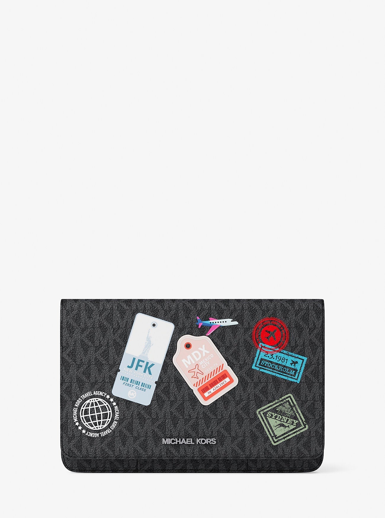 Cooper Large Embellished Signature Logo Wallet Black Black