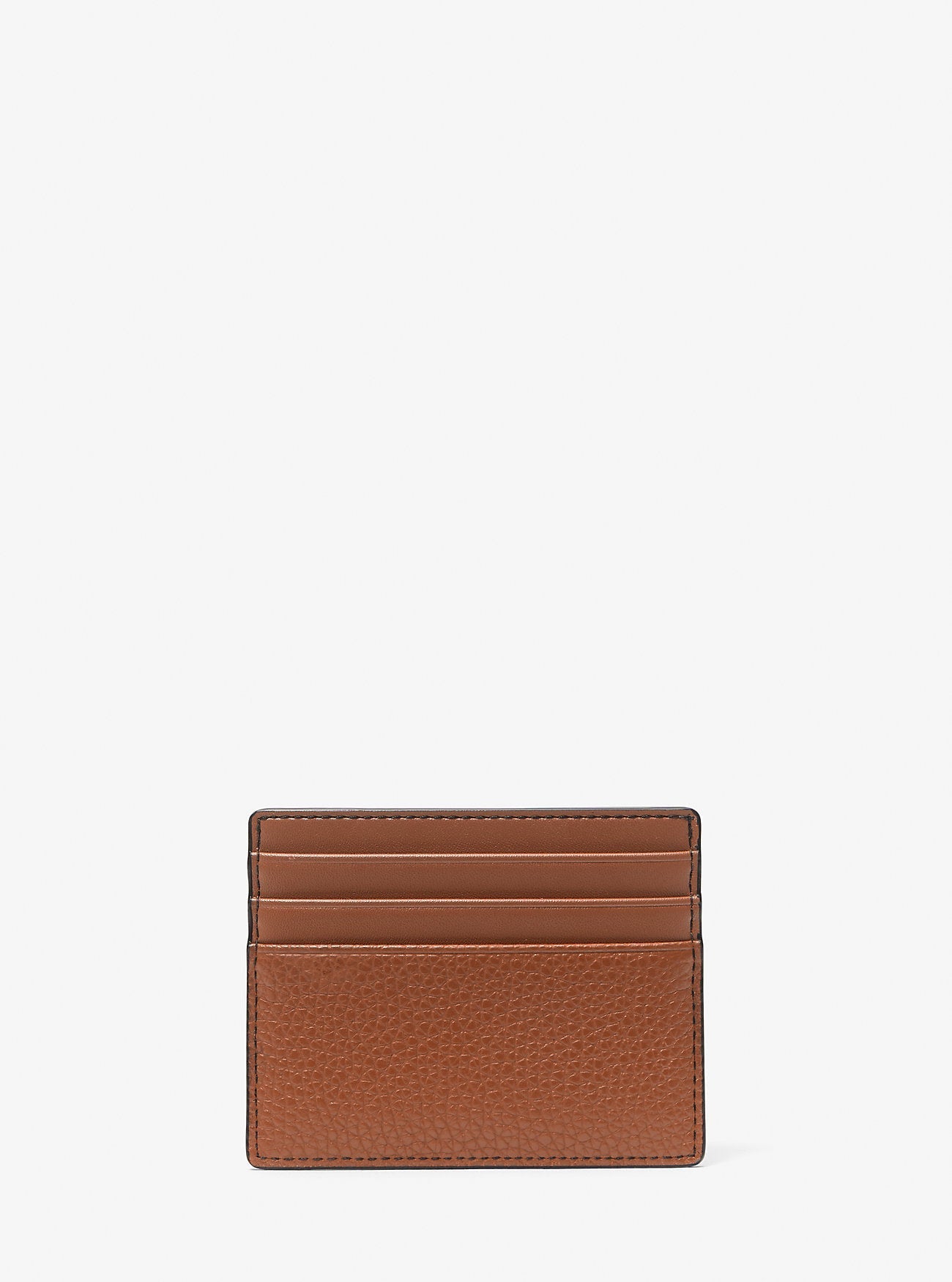 Michael Kors Cooper Pebbled Leather Tall Card Case Luggage