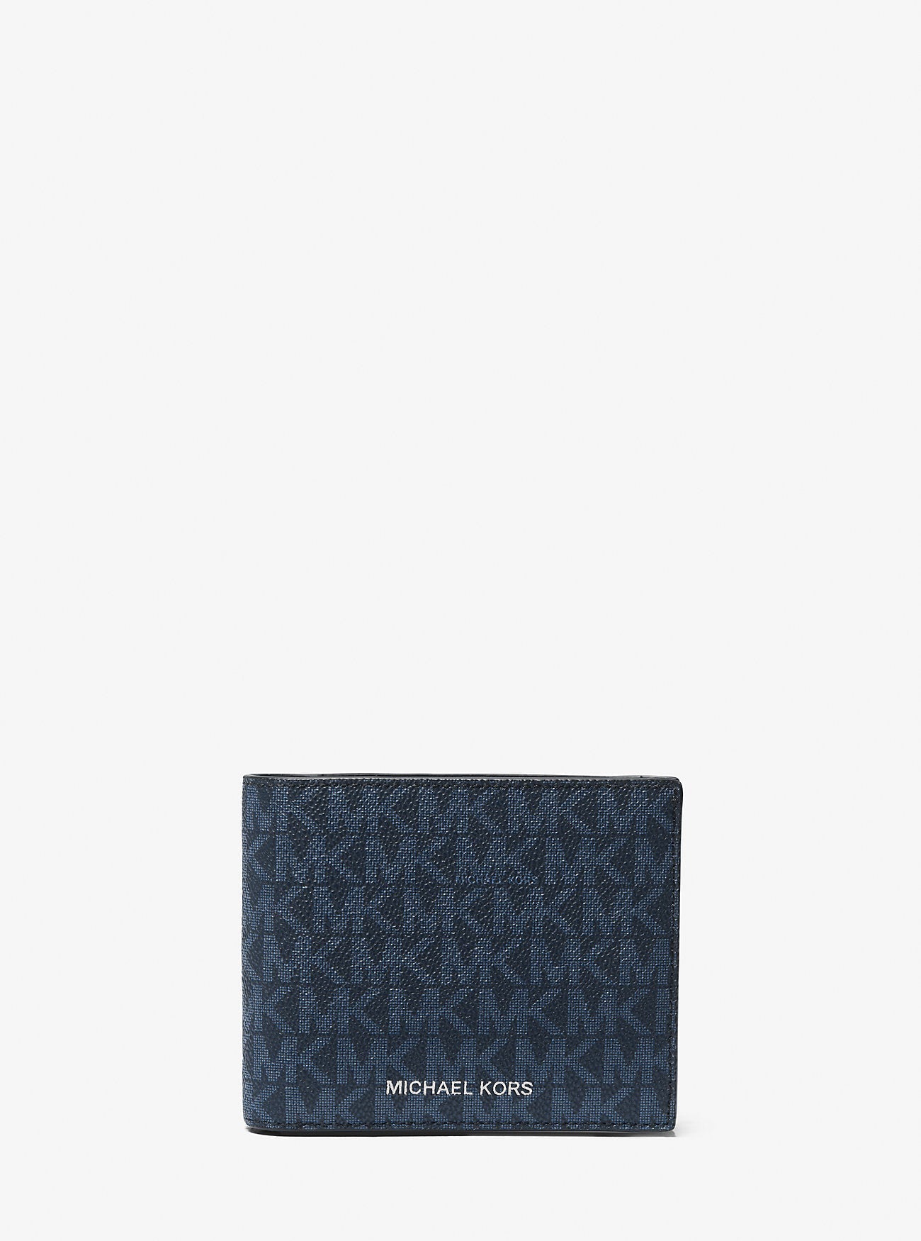 Michael Kors Cooper Logo Billfold Wallet With Passcase Admrl-Plblue