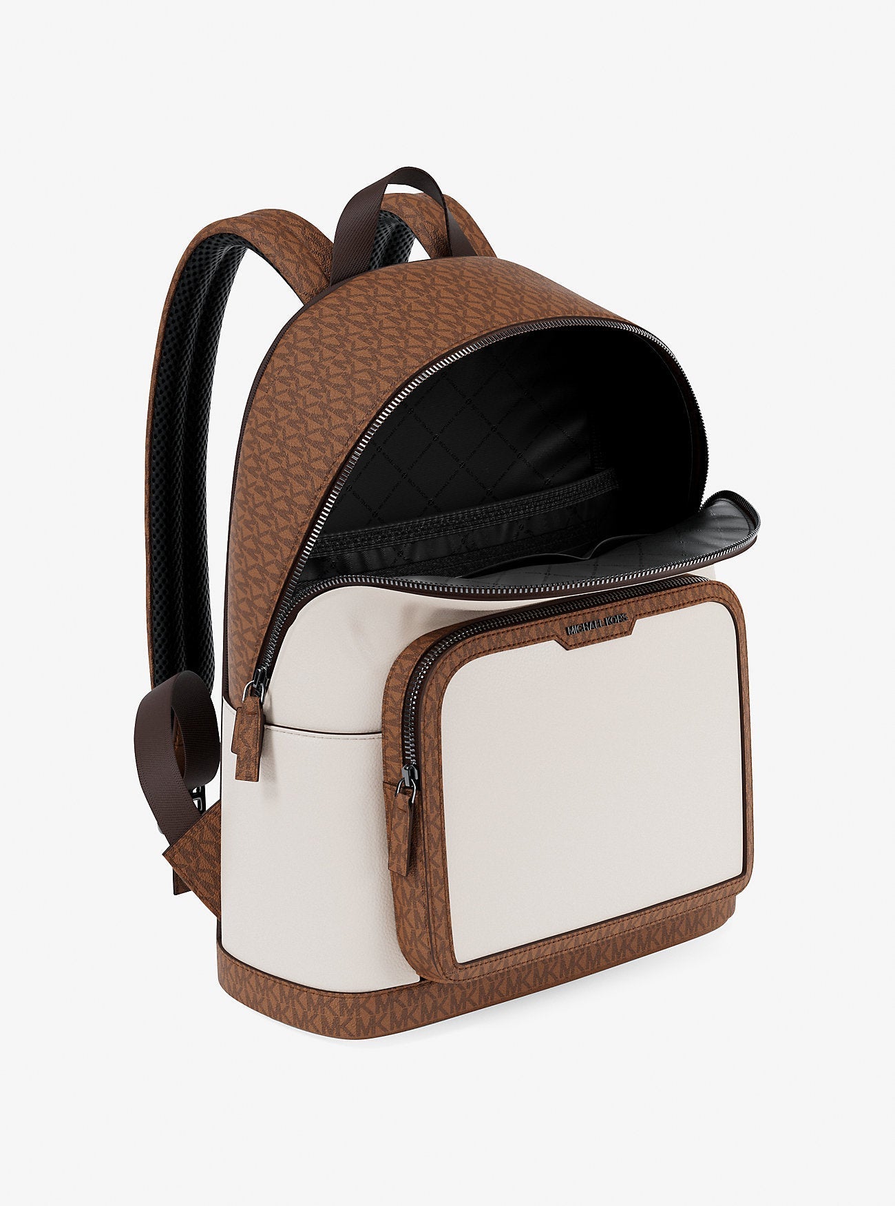 Michael Kors Cooper Medium Pebbled Leather and Signature Logo Commuter Backpack Lt Crm-Lugg