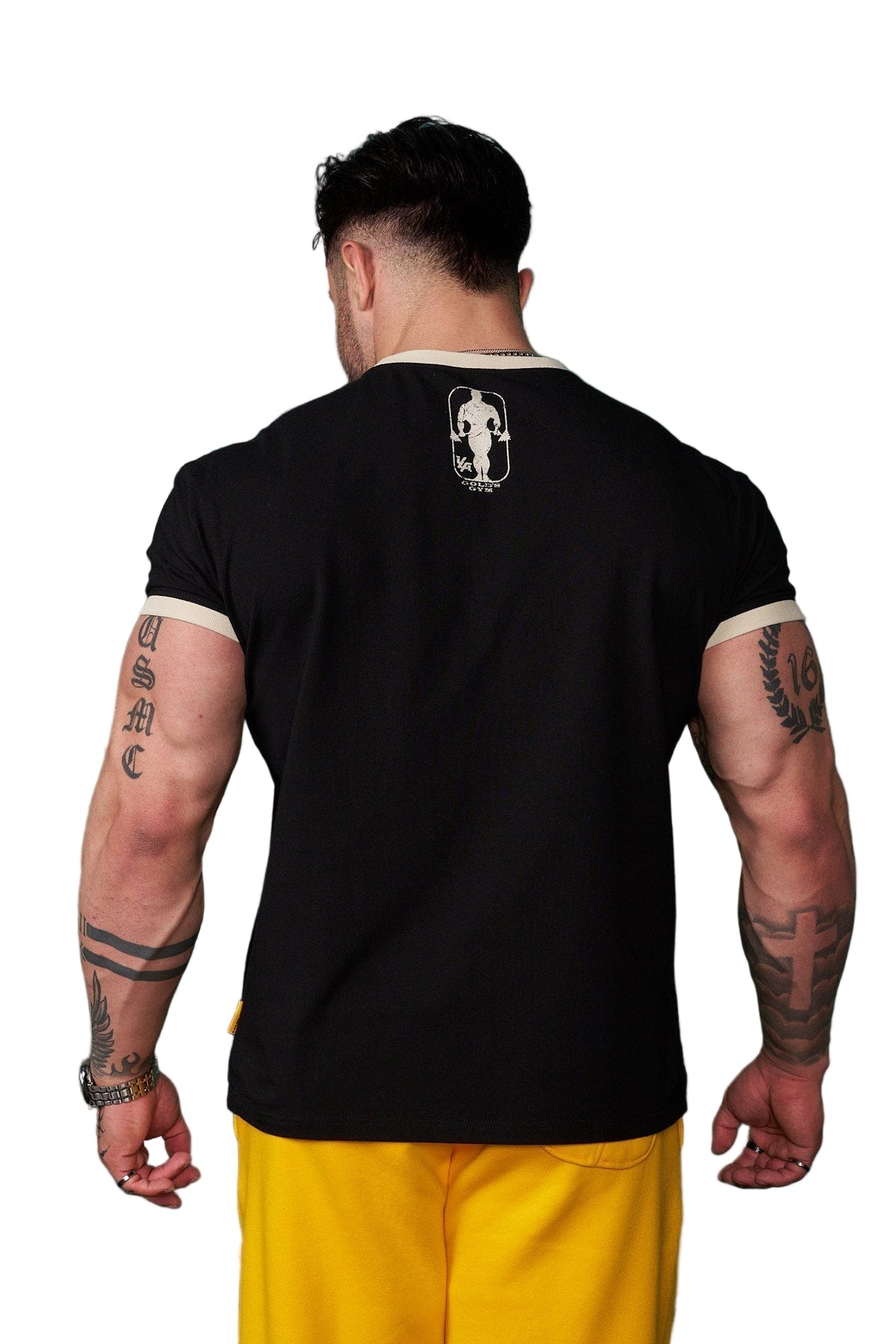 4009 - Golds Gym Ringer Tees Black - Unmatched Kicks - YOUNG LA