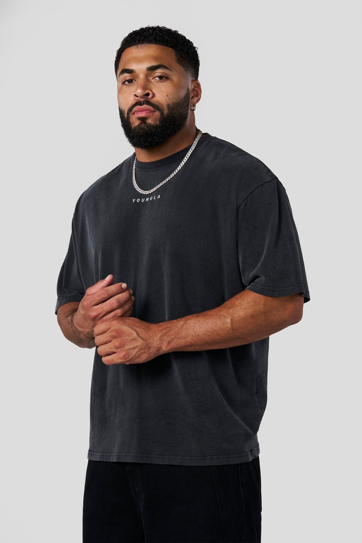 4034 - Japanese Cotton Tees Black Wash - Unmatched Kicks-YOUNG LA