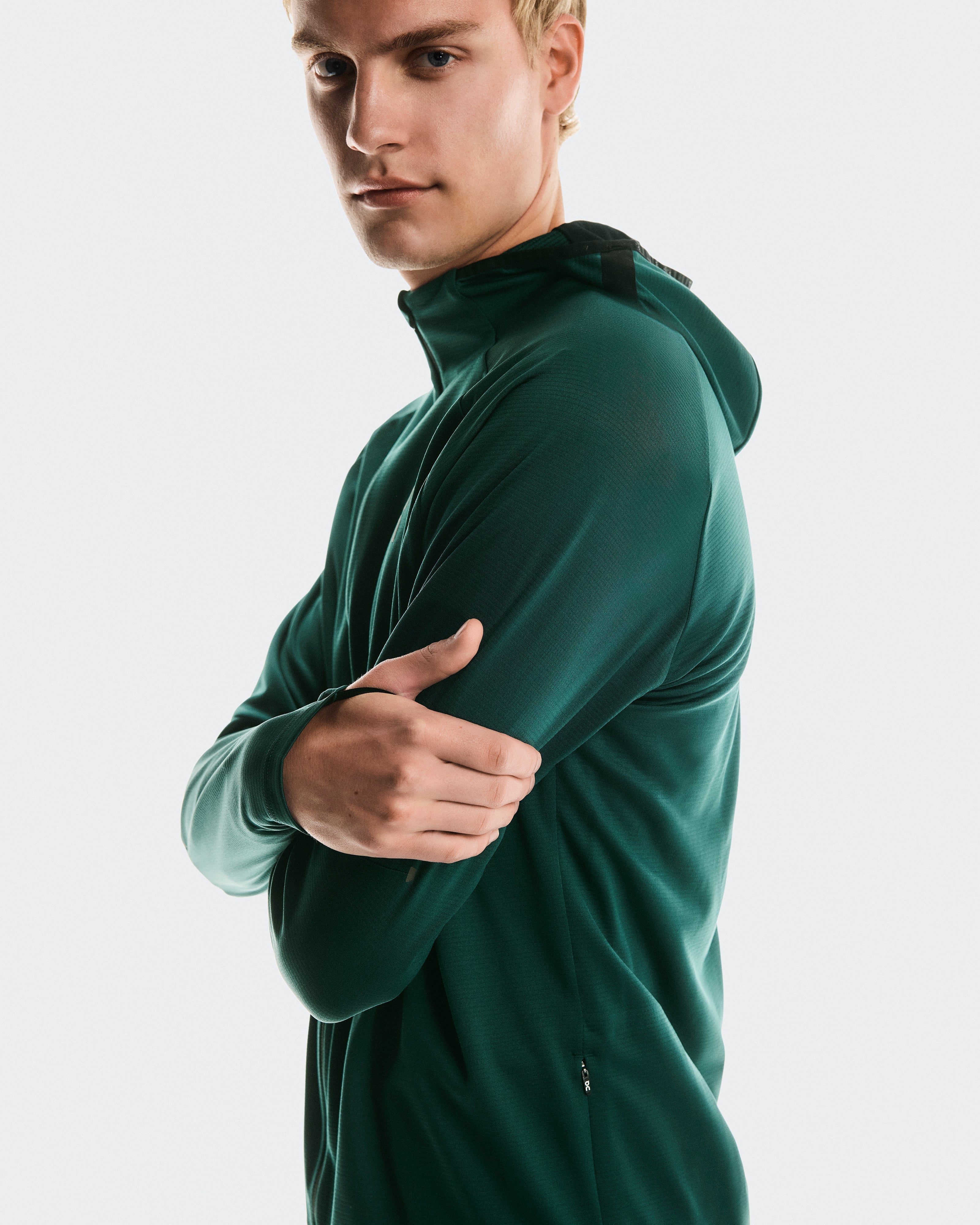On Climate Zip Hoodie Spirulina