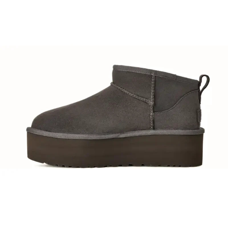 UGG CHARCOAL Classic Ultra Mini Platform (W)