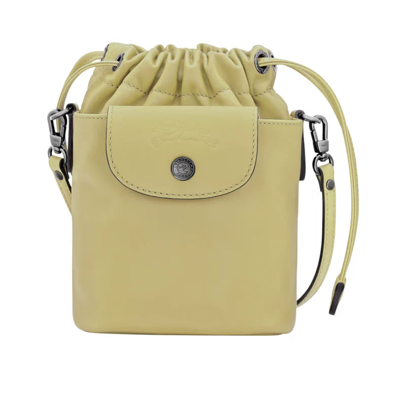 LONGCHAMP Pistachio Le Pliage Xtra XS Bucket Leather bag