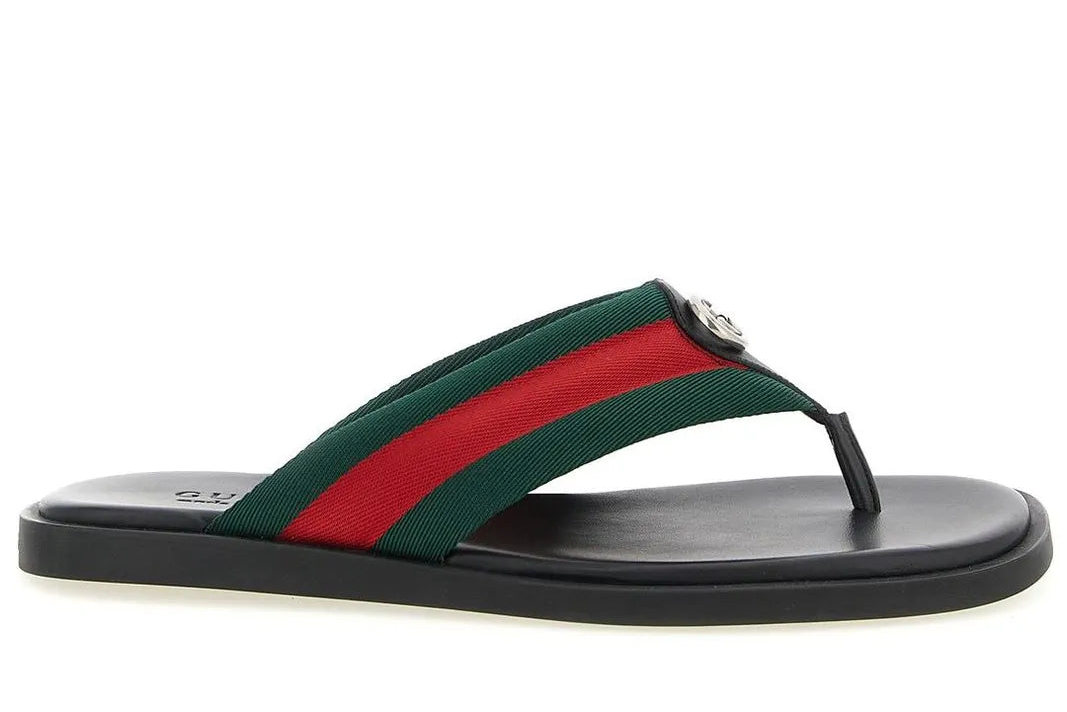 Gucci Incrocio GG Web Flip-Flops & Slides