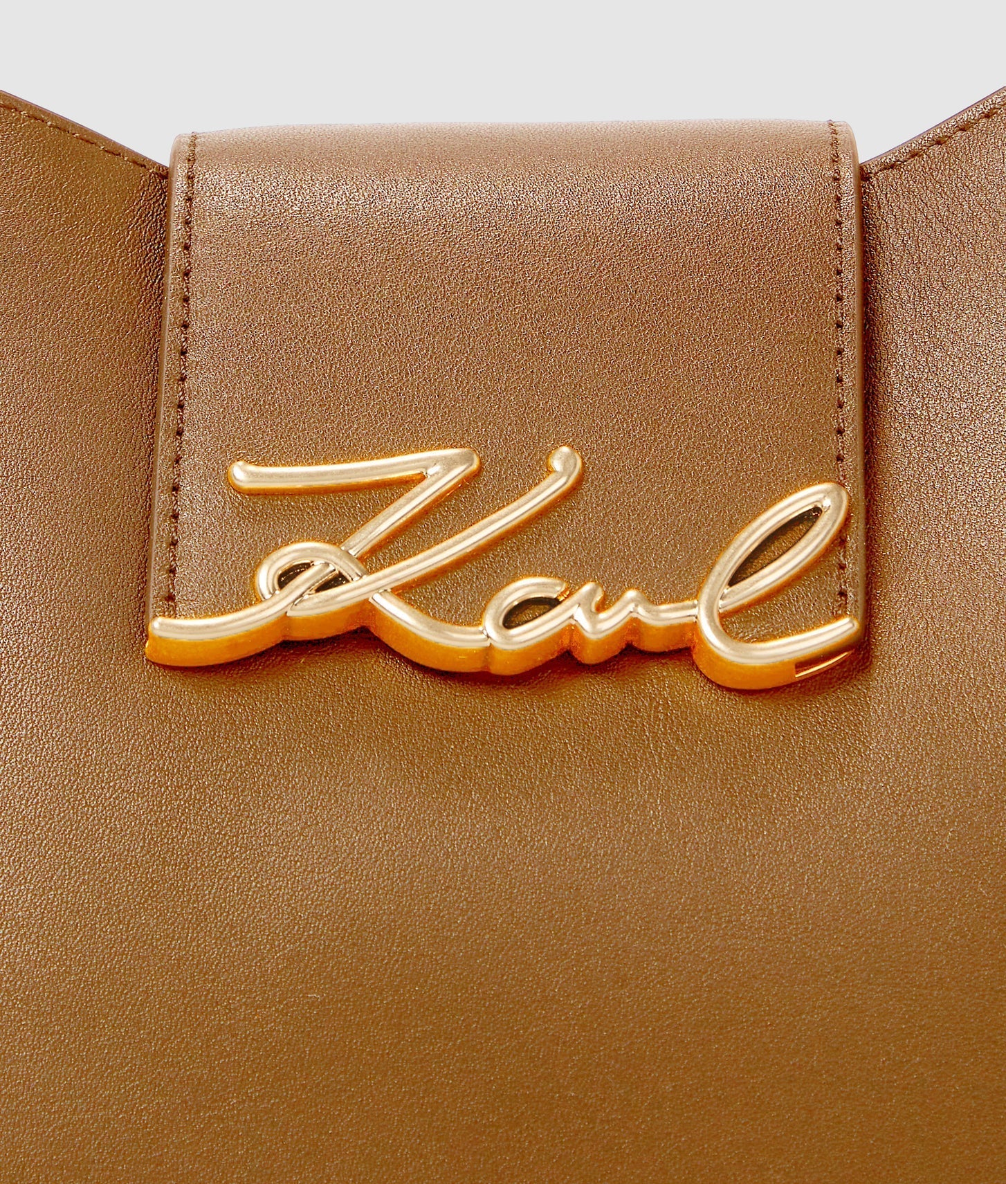 KarlLagerfeld Ksignature Hobo Bag Caramel