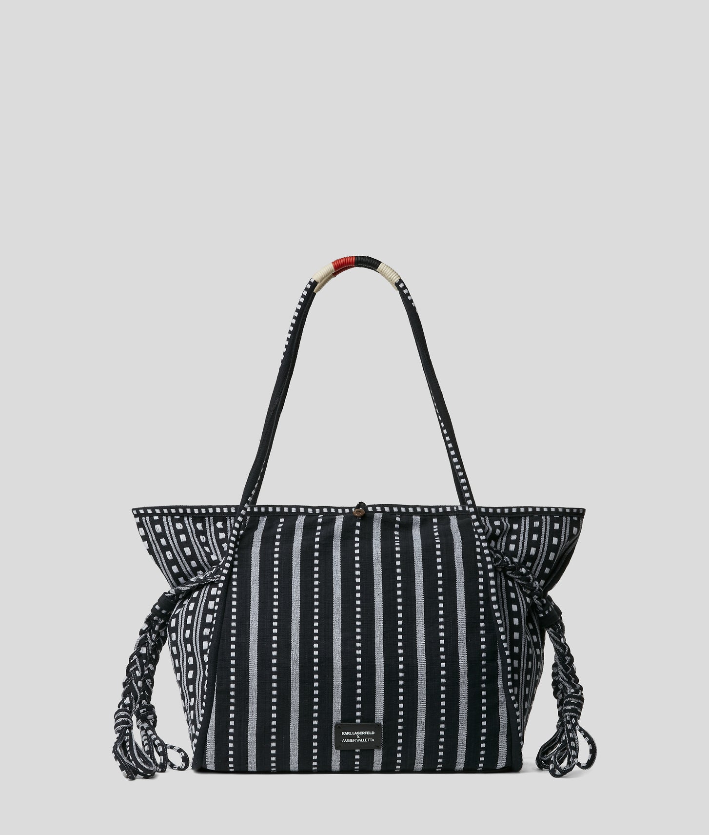 KarlLagerfeld Kl X Amber Valletta Tote Bag White/Black