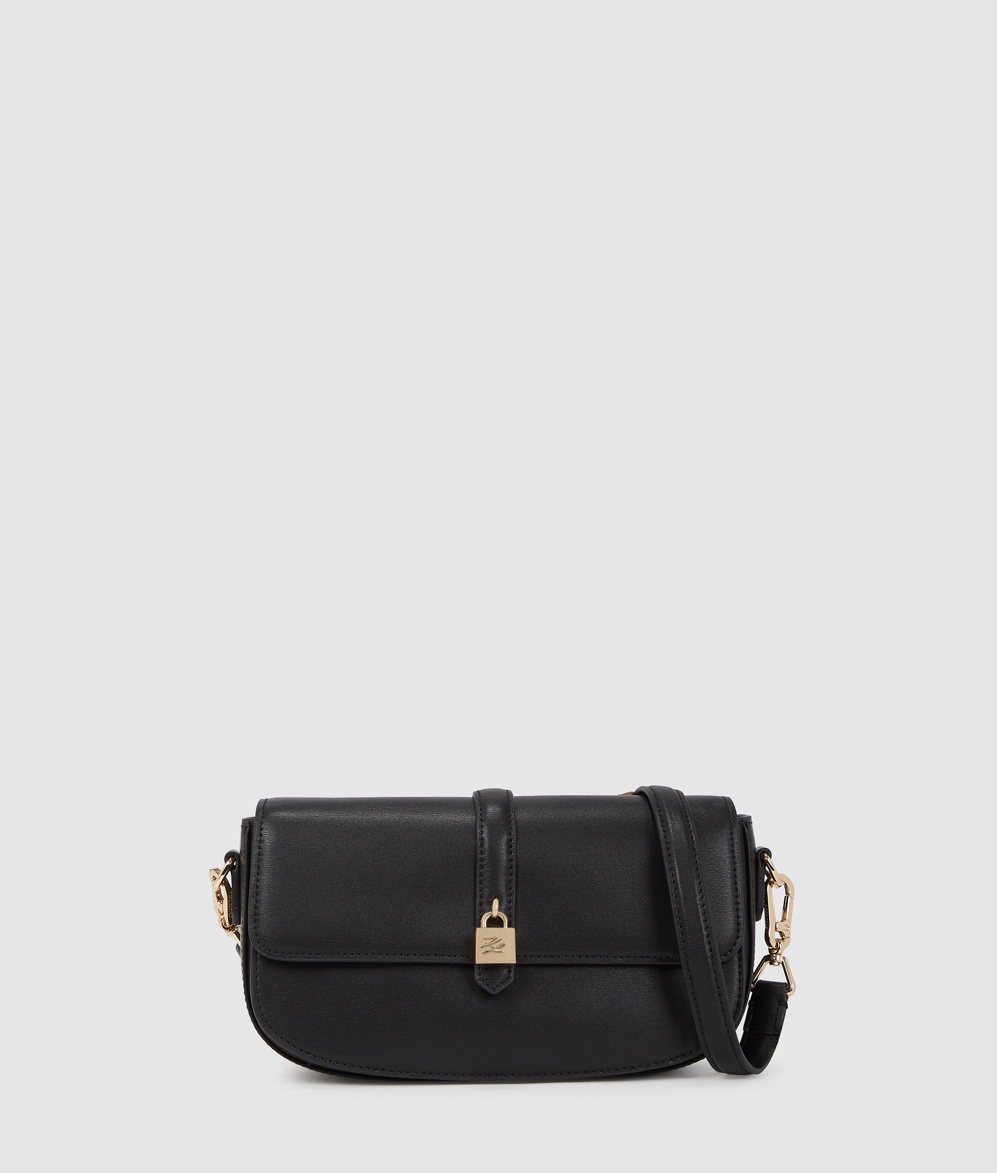 KarlLagerfeld Kautograph Padlock Shoulder Bag Black/Gold