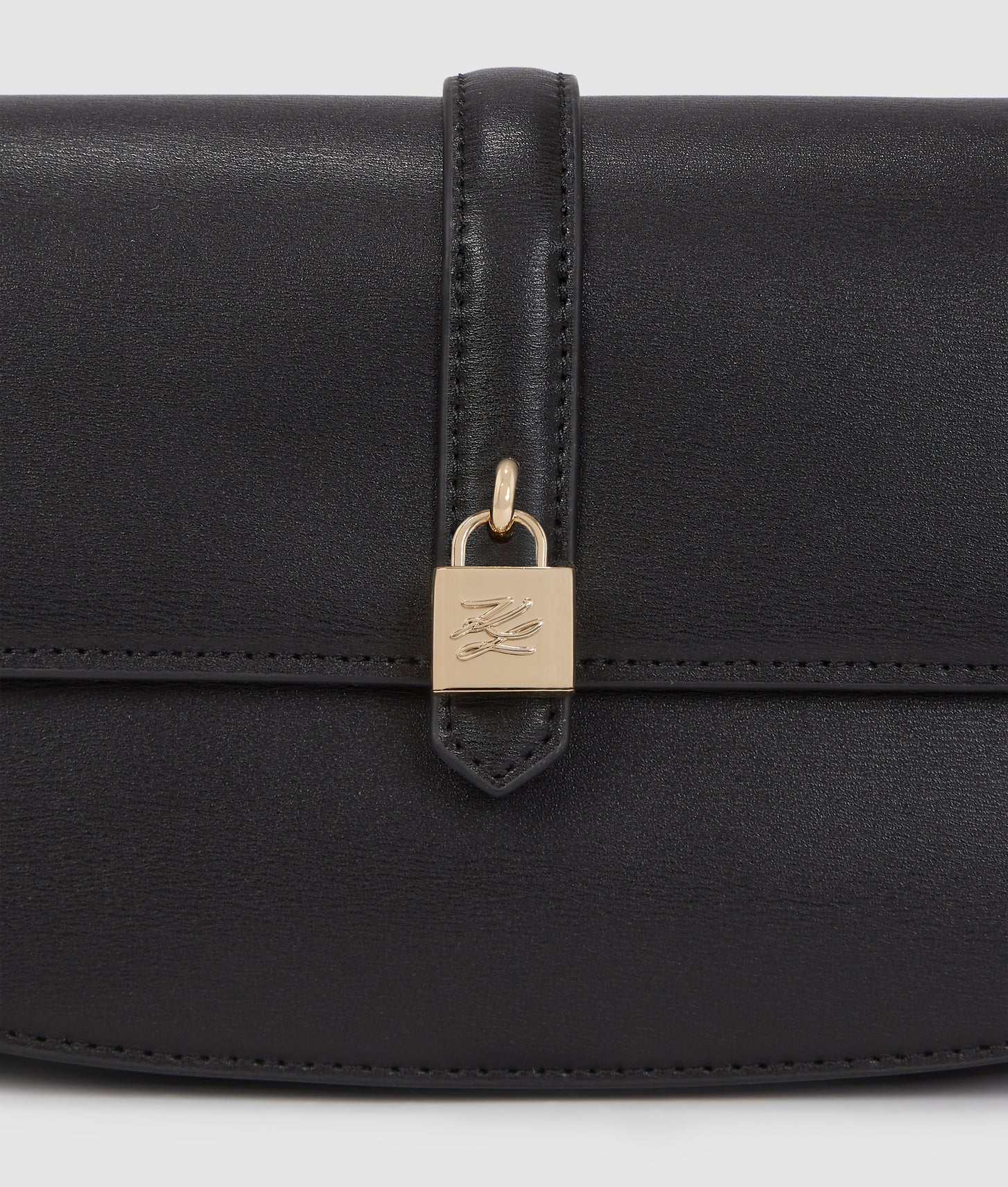 KarlLagerfeld Kautograph Padlock Shoulder Bag Black/Gold