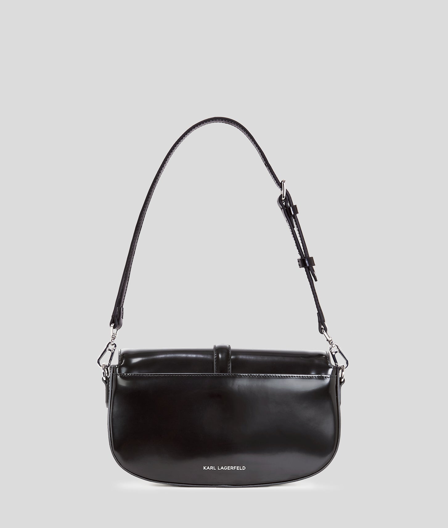 KarlLagerfeld Kautograph Padlock Shoulder Bag Black