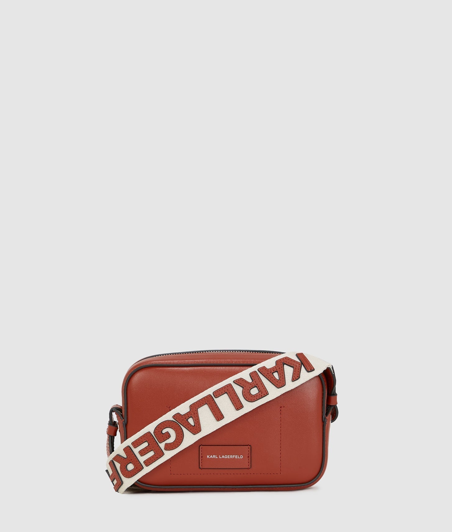 KarlLagerfeld Kcircle Perforated Crossbody Bag Red Brick