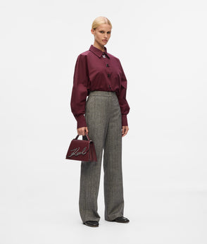KarlLagerfeld Ksignature Medium Crossbody Bag Windsor Wine