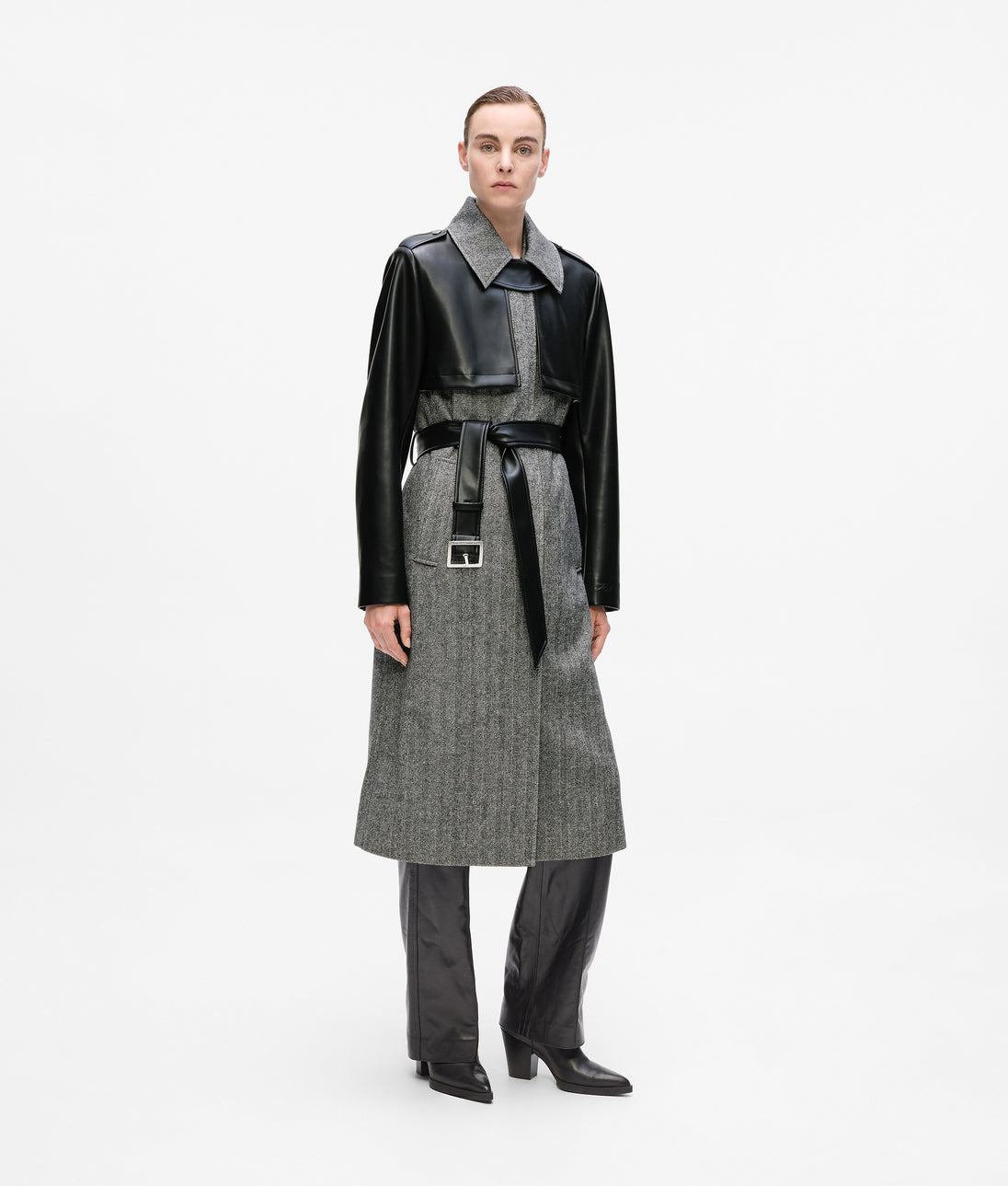 KarlLagerfeld Rue St-Guillaume Mini Shearling Tote Bag Black