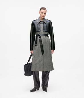 KarlLagerfeld Rue St-Guillaume Mini Shearling Tote Bag Black