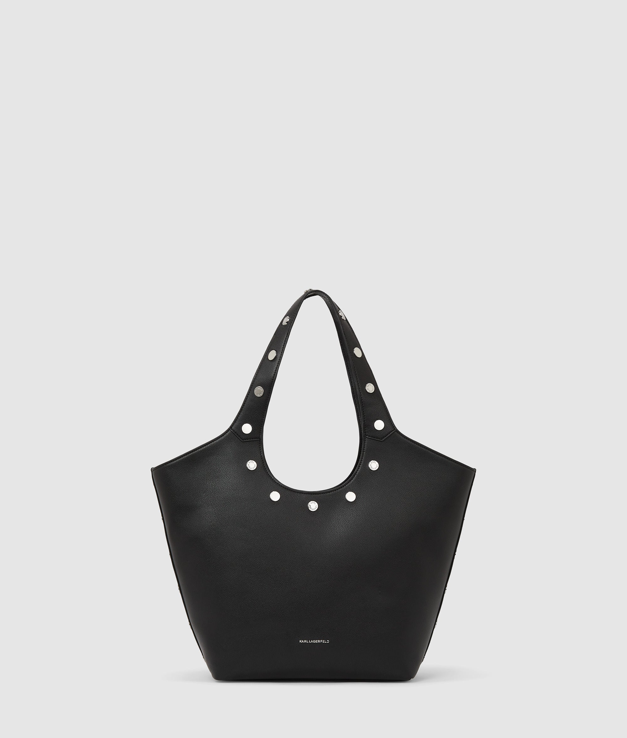 KarlLagerfeld Krocky Marais Medium Tote Bag Black-Nickel