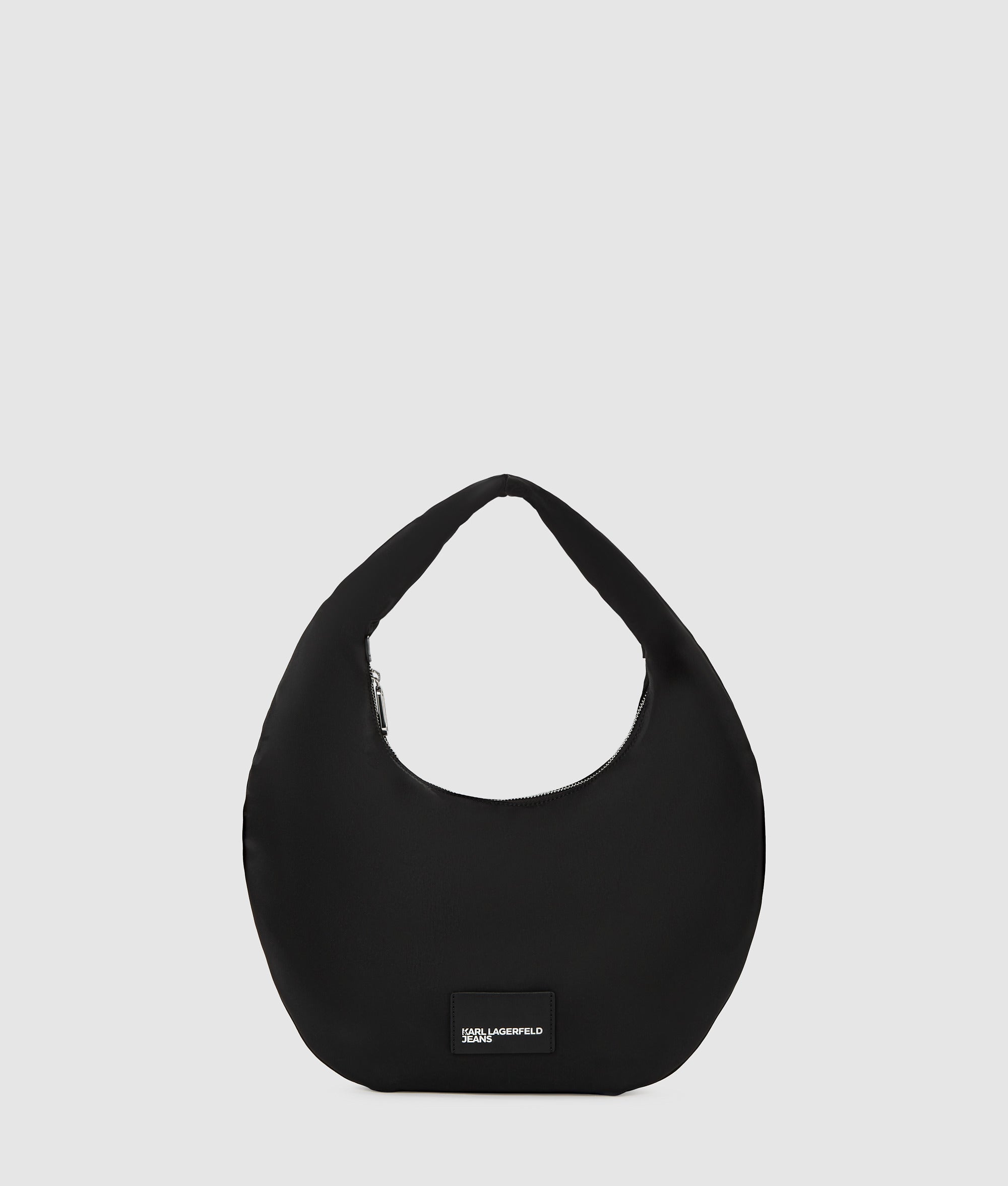 KarlLagerfeld Glossy Nylon Shoulder Bag Black