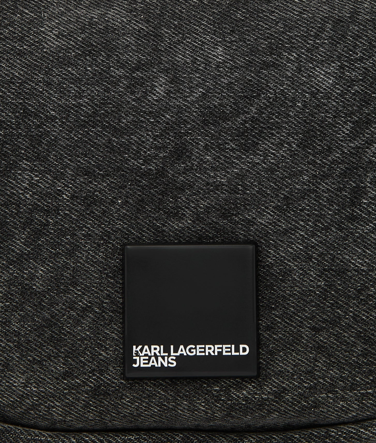 KarlLagerfeld Denim Moon Shoulder Bag Visual Washed Black